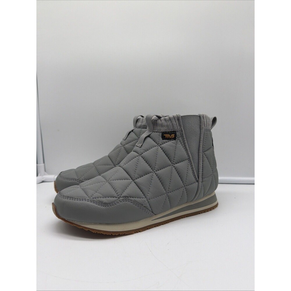 Teva Ember Mid Quilted Pull-On Boot Women's Size 6 Silver Gray 1106209
